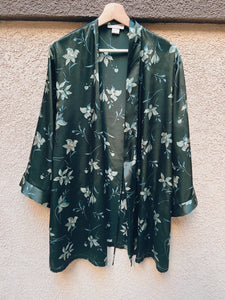 Green Floral Robe - Size S