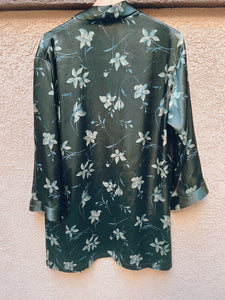 Green Floral Robe - Size S