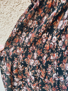 Sheer Floral Maxi Skirt - Size M