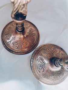 Brass Goddess Candle Holders