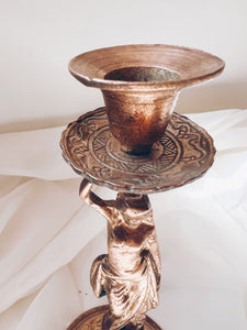 Brass Goddess Candle Holders