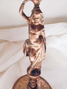 Brass Goddess Candle Holders