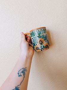 Hand Painted Sunflower Mug