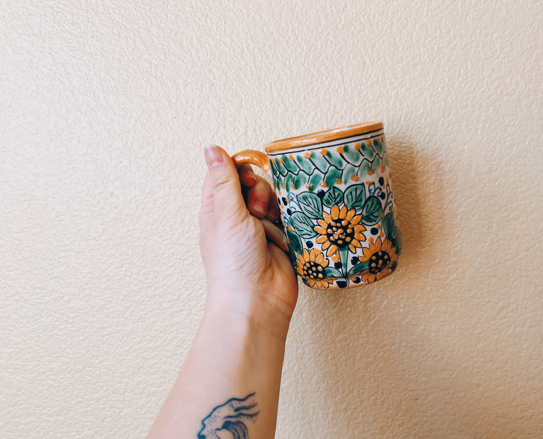 Hand Painted Sunflower Mug