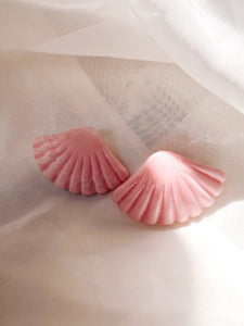 Pink Fan Earrings