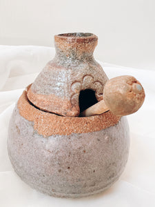 Stoneware Honey Pot