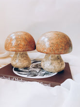 Load image into Gallery viewer, 1960s Alabaster Mushroom Bookends
