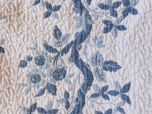 Blue and White Floral Quilt