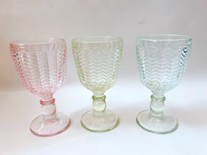 Trio of Pastel Goblets