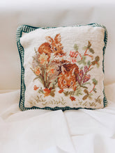 Load image into Gallery viewer, Bunny Cross Stitch Throw Pillow
