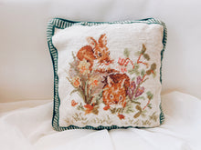 Load image into Gallery viewer, Bunny Cross Stitch Throw Pillow
