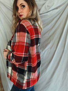 Red, Black, and White Flannel - Size 12