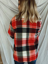 Load image into Gallery viewer, Red, Black, and White Flannel - Size 12
