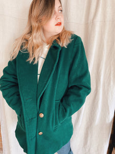 Dark Green Peacoat - Size L/XL