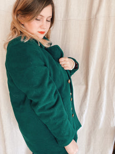 Dark Green Peacoat - Size L/XL