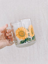 Load image into Gallery viewer, Glass Sunflower Coffee Mug
