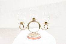 Load image into Gallery viewer, Gold and Glass Candelabra
