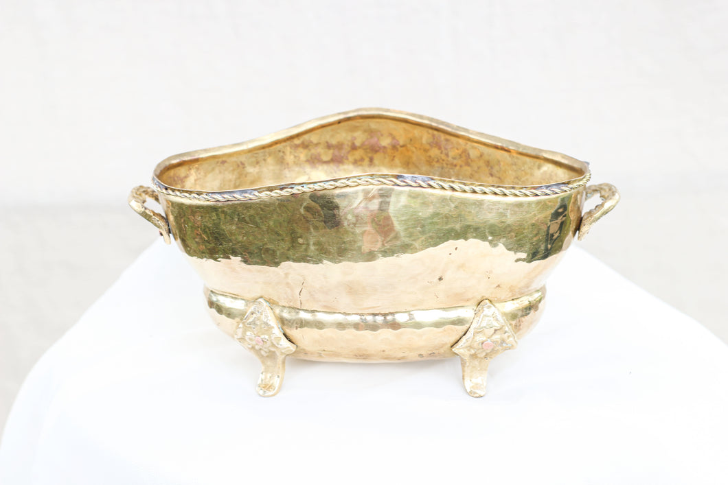 Clawfoot Brass Planter