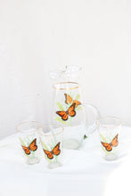 Load image into Gallery viewer, Butterfly Pitcher and Trio of Glasses
