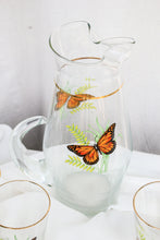 Load image into Gallery viewer, Butterfly Pitcher and Trio of Glasses
