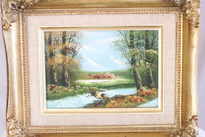 Fall Painting in Gilded Frame