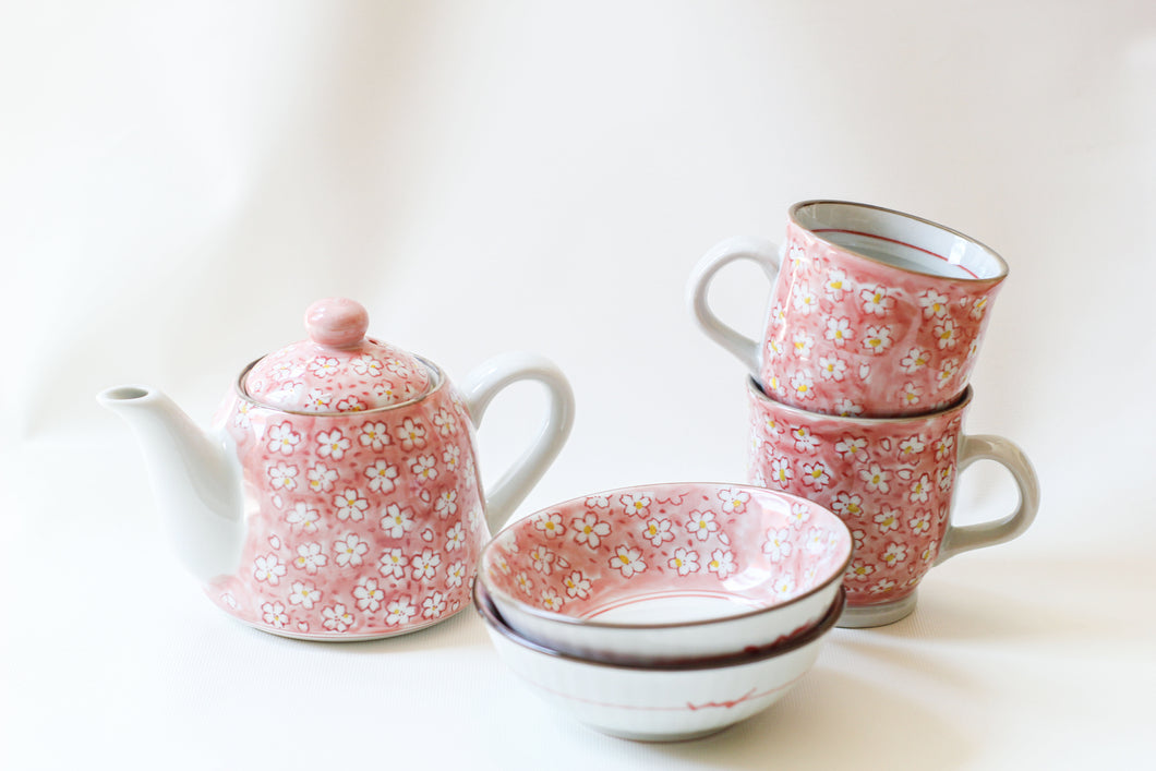 Cherry Blossom Tea Set for Two