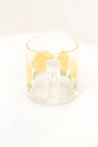 Glass Sunflower Coffee Mug