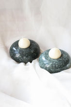 Load image into Gallery viewer, Pair of Green Stone Candle Holders
