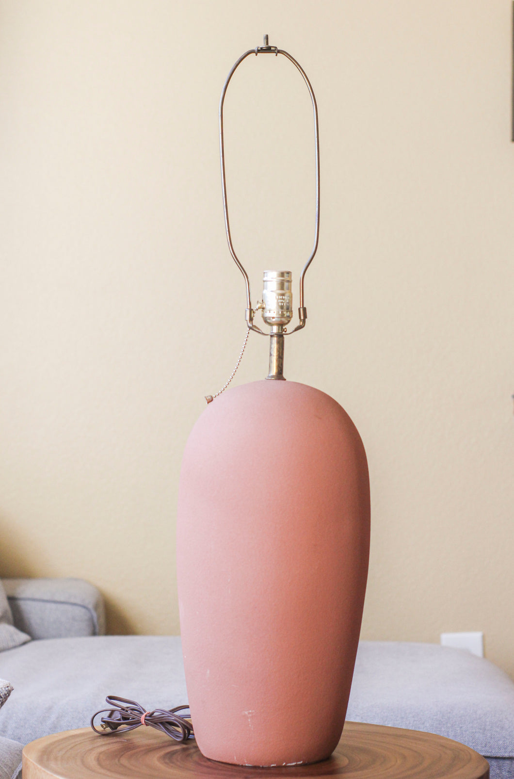 Danish Modern Terracotta Colored Lamp