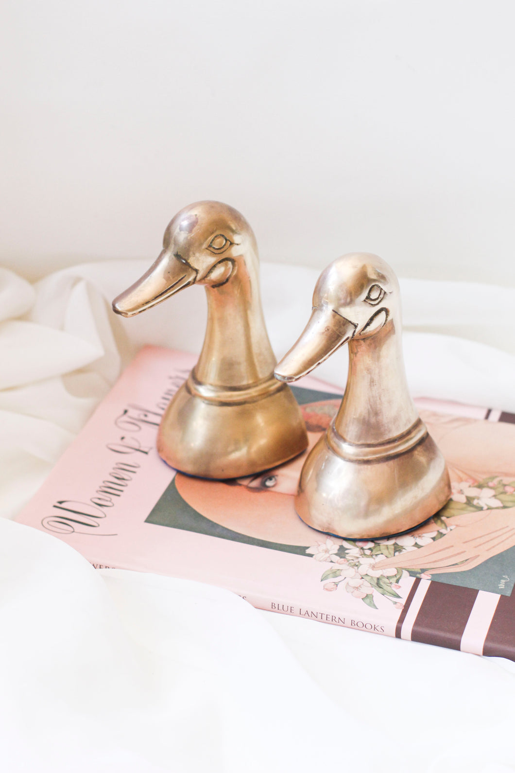 Brass Duck Bookends