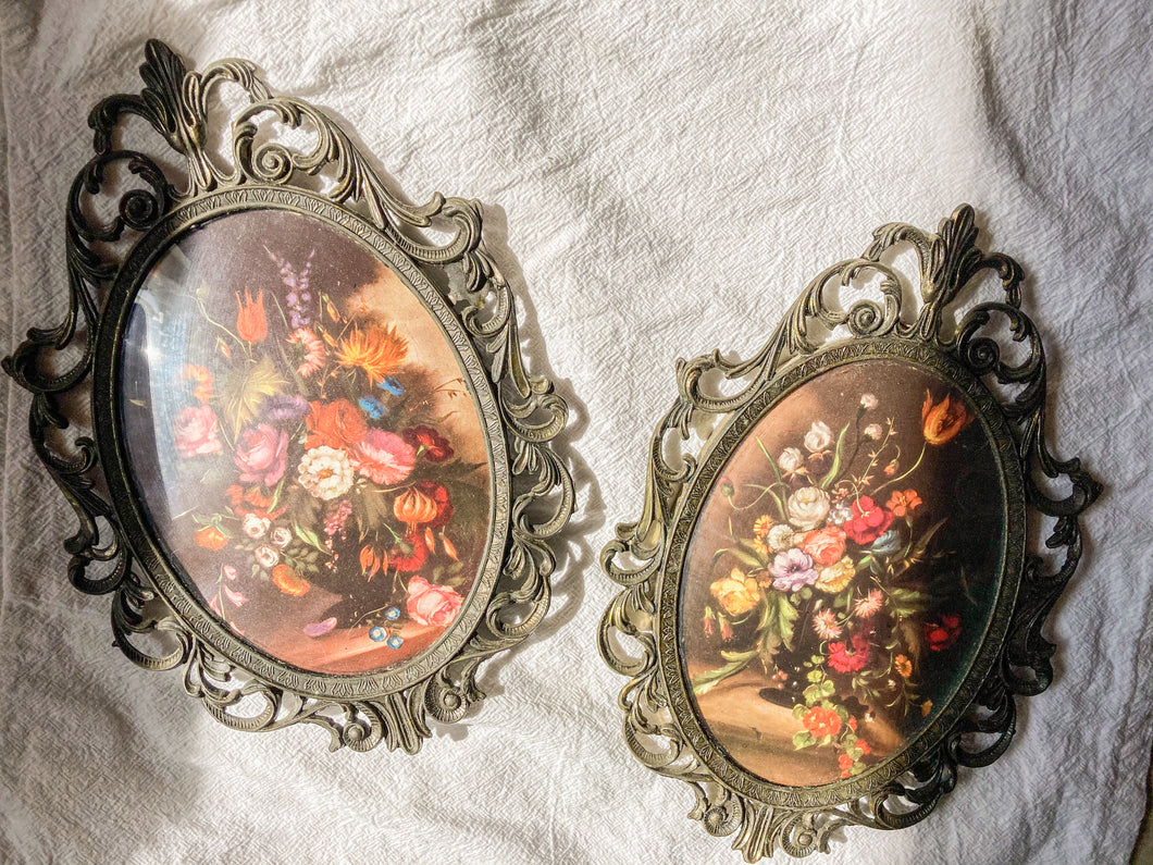 Framed Italian Floral Prints