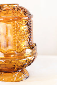 Amber Glass Fairy Lamp