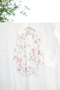 Sheer Floral Cover Up - Size 8