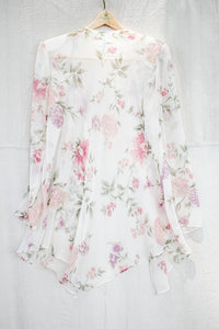 Sheer Floral Cover Up - Size 8