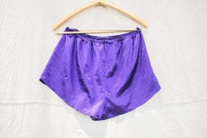 Purple Silk Pajama Set - Size Medium