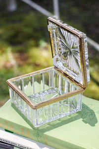 Glass and Gold Trinket Box