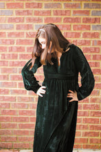 Load image into Gallery viewer, Green Velvet Floor Length Gown
