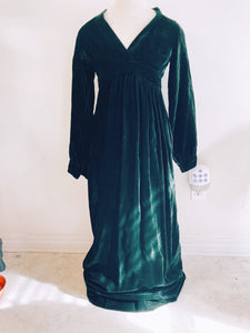 Green Velvet Floor Length Gown