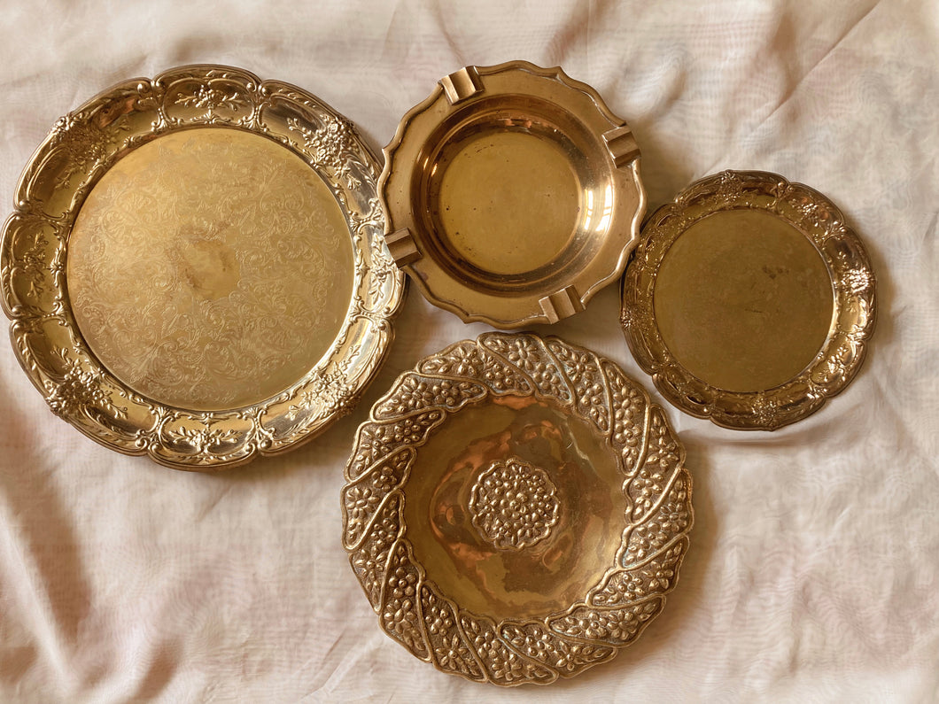 Brass Platter Set