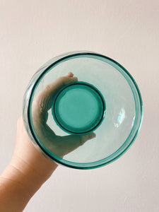 Handblown Teal Hurricane Vase