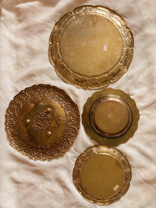 Brass Platter Set