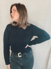 Load image into Gallery viewer, Black Ribbed Turtleneck - Size M
