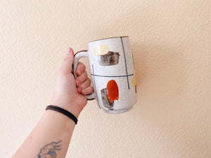 Abstract Stoneware Mug