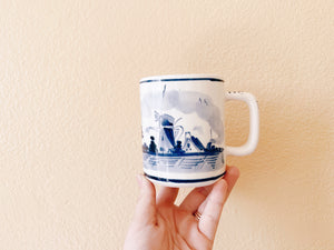 Blue and White Coffee Mug