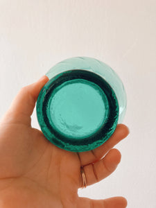 Handblown Teal Hurricane Vase